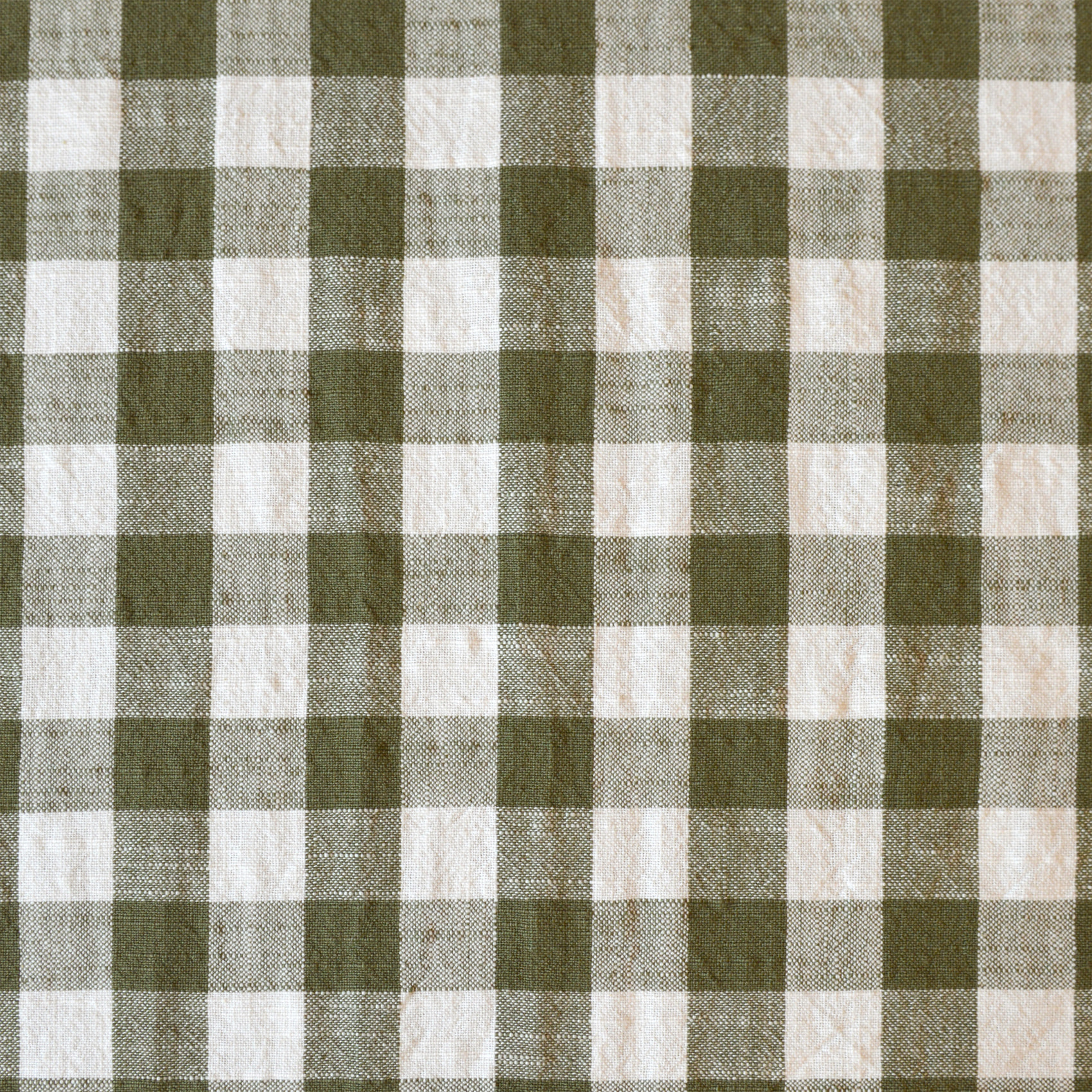 Tissu 100% coton Vichy LOURMARIN - Kaki