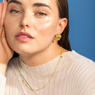 Pendientes acabados en oro amarillo de 18K
