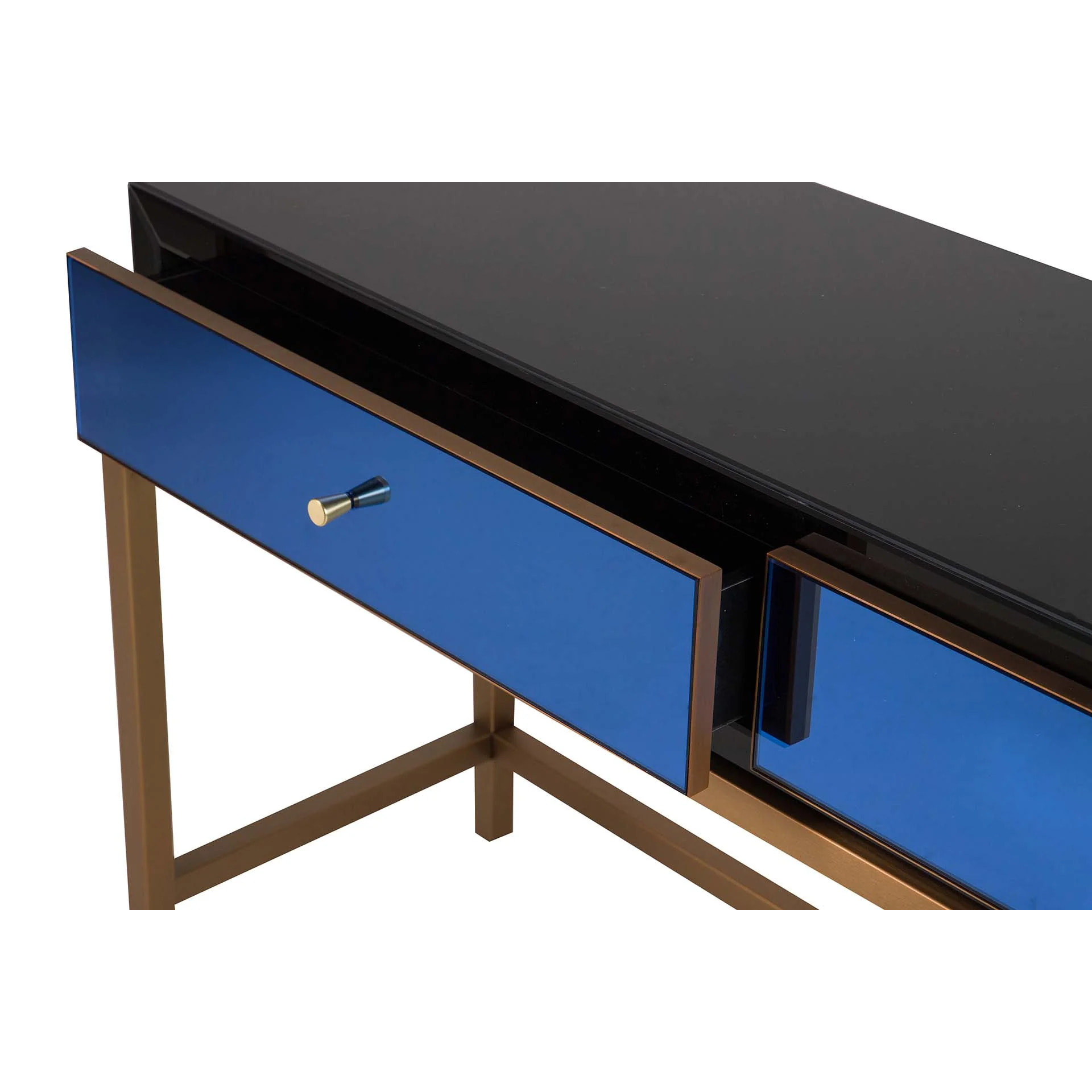 Consola Espejo Acero Inoxidable Prestine 140x42x73 Cm