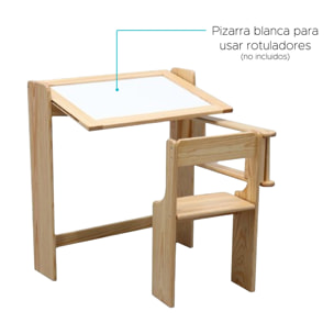 Well home - pupitre pizarra plegable en barniz