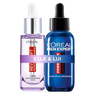 L'Oréal Paris Revitalift Filler Sérum Anti-rides 1.5% Acide Hyaluronique Pur 30ml, L'Oréal Paris Men Expert Power Age Sérum Mult