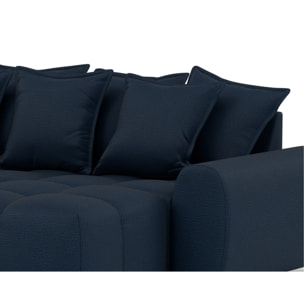 Adelaide - canapé d'angle réversible 4 places en tissu texturé - Bleu