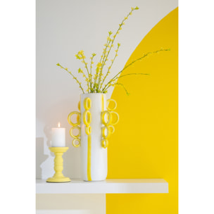 J-Line chandelier Haltère - bois - jaune