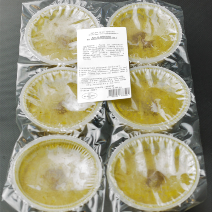 6 Flans de potimarron aux éclats de chataigne - 6x150g - France