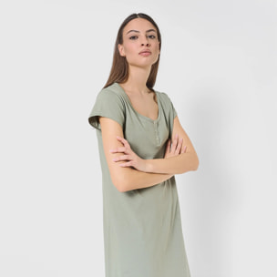Vestido algodón liso