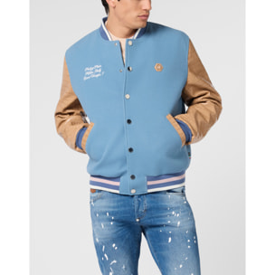 PHILIPP PLEIN Varsity Bomber Cocco Sleeves Milan