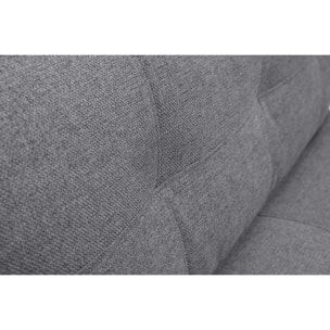 Chauffeuse 2 places convertible en tissu gris SALLY