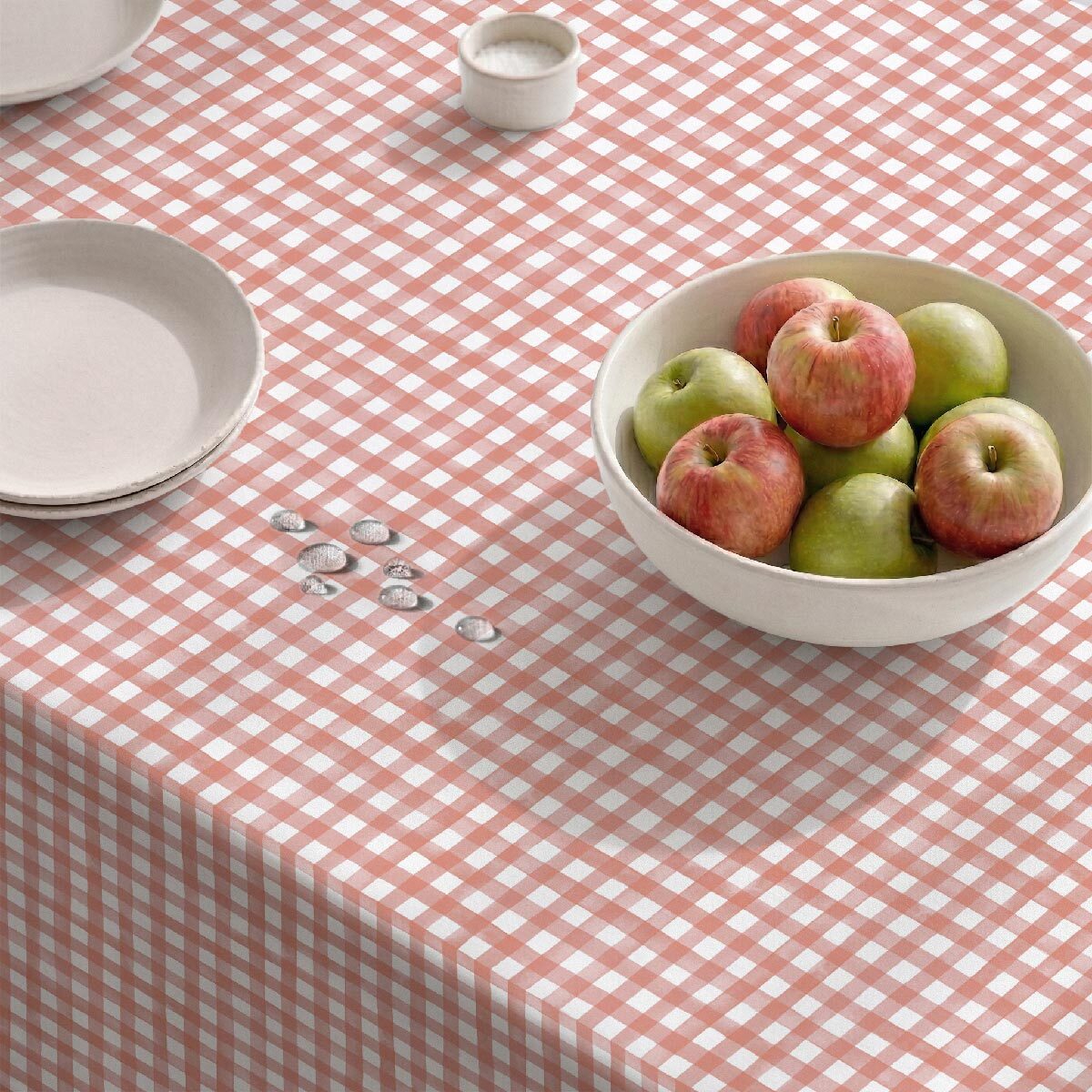 Mantel antimanchas Avignon Rosa - 100% algodón -
