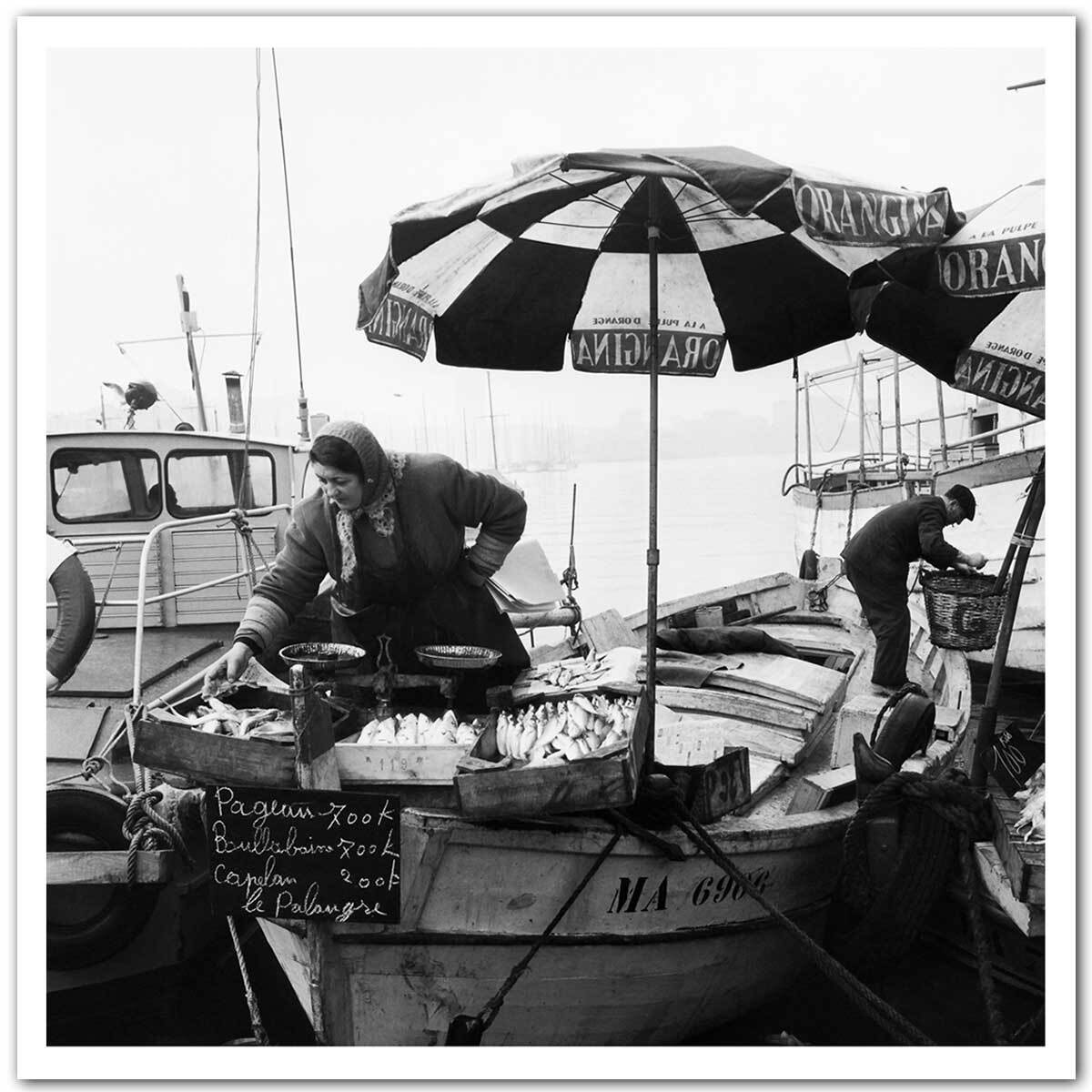 Affiche Marseille - Le marché aux poissons, 1960 Affiche seule