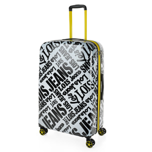 Maleta Pc Grande Lois Kenner Blanco-Negro