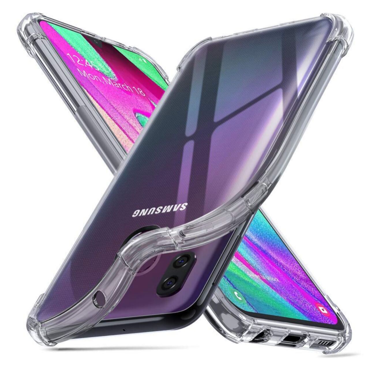 Coque Galaxy A40 ANTI CHOCS silicone transparente bords renforcés