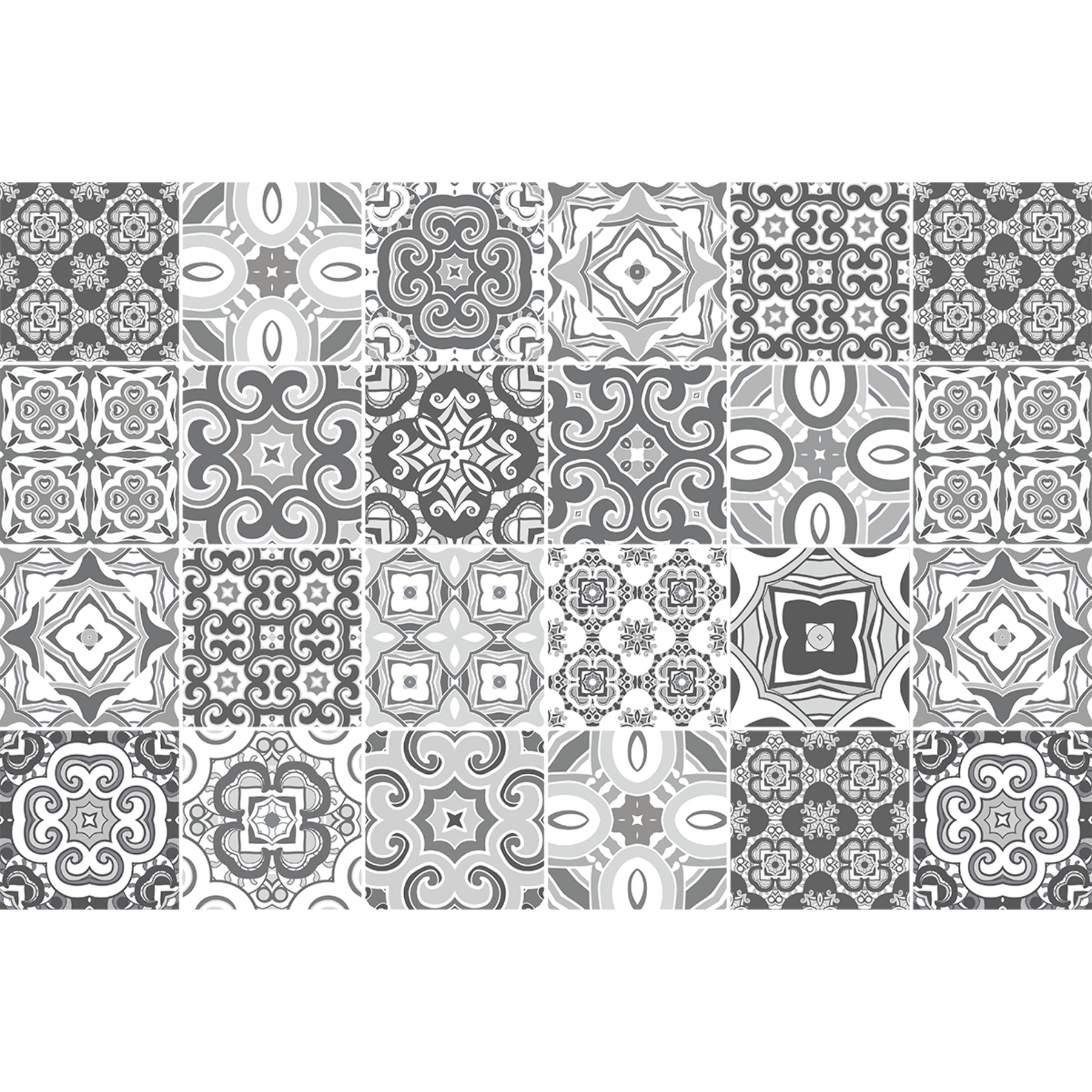Stickers muraux - Sticker Mural Carrelage adhésif Cuisine Salle de Bain - 24 STICKERS CARRELAGES AZULEJOS VIOLETTINA