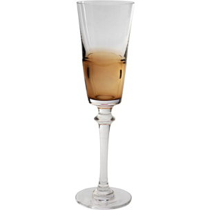 Flûtes à champagne Mimi ambre set de 4 Kare Design