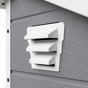 Manor Pent 6x4- Casetta da Giardino 183,50x200,50x111 cm 1 Anta per deposito attrezzi finitura effetto legno graffiato in Resina Grigio