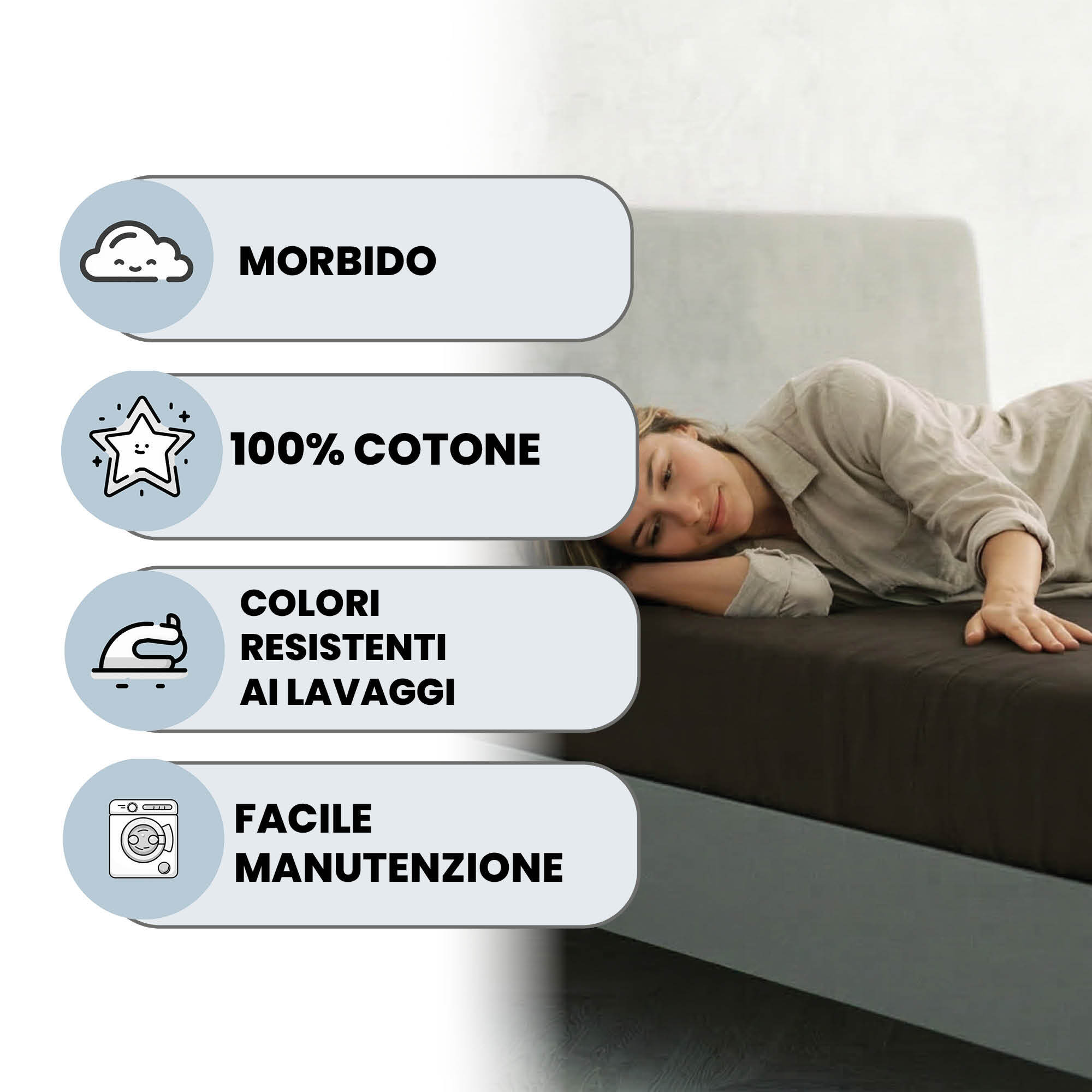 LENZUOLO SOTTO CON ANGOLI MAX COLOR, 100% COTONE MADE IN ITALY