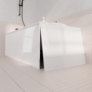 Pack Baignoire 170x70cm avec Tabliers recoupables 180cm et 80cm - Blanc Brillant - MAE