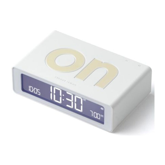 Réveil LEXON Flip Mini de Voyage Rechargeable Blanc