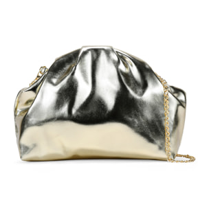 Bolso de mano dorado con boquilla