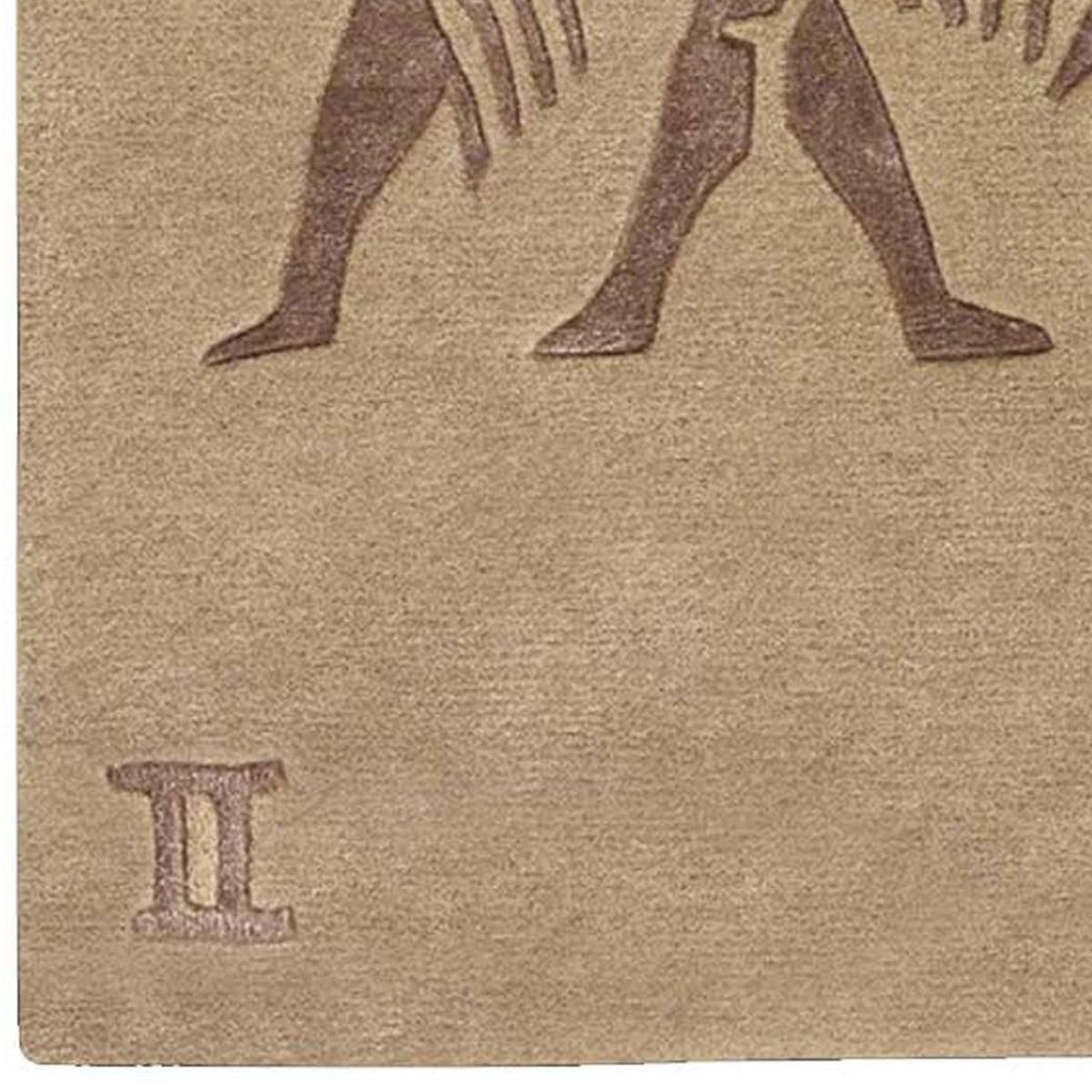 Tapis salon et chambre fait main en laine motif géométrique KIVE