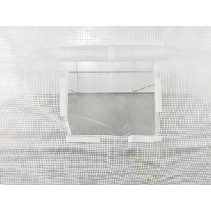 Serre tunelle de jardin avec porte 3 x 2 m "Mimosa" - 6 m² - 180g - Blanc