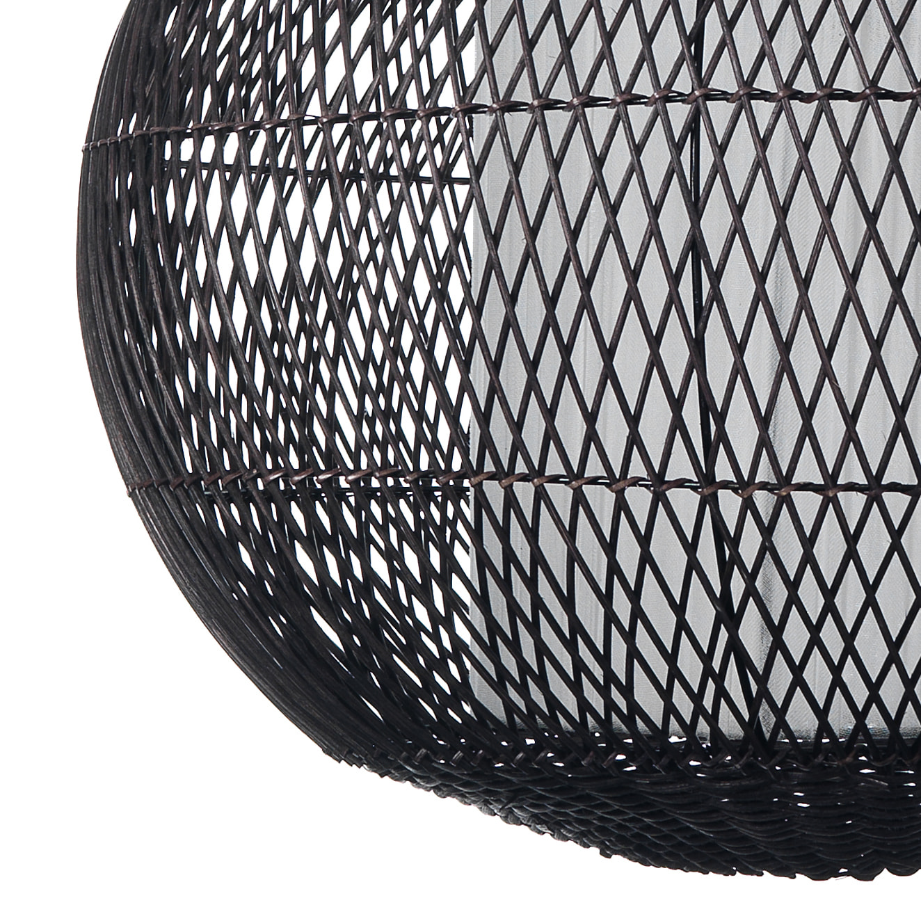 Suspension Tomasucci ARITHA BLACK, tissu noir, Ø 60 cm