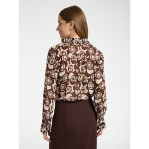 Elena Mirò - Camisa de viscosa estampada - Marrón