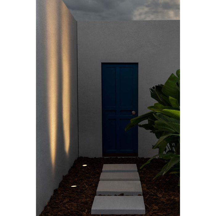 GRUND 80 Empotrable negro inox 7W