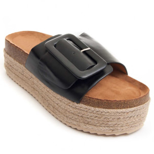 Sandalias de Plataforma - Negro - Altura: 5 cm