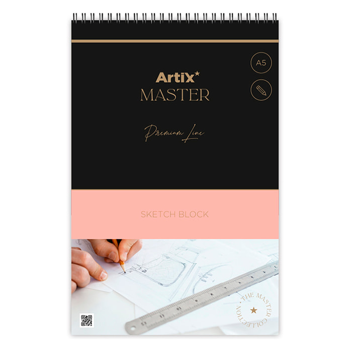 Pack 5 uds BLOC BOCETOS ARTE ESBOZO 90 g/m² A5 60 HOJAS