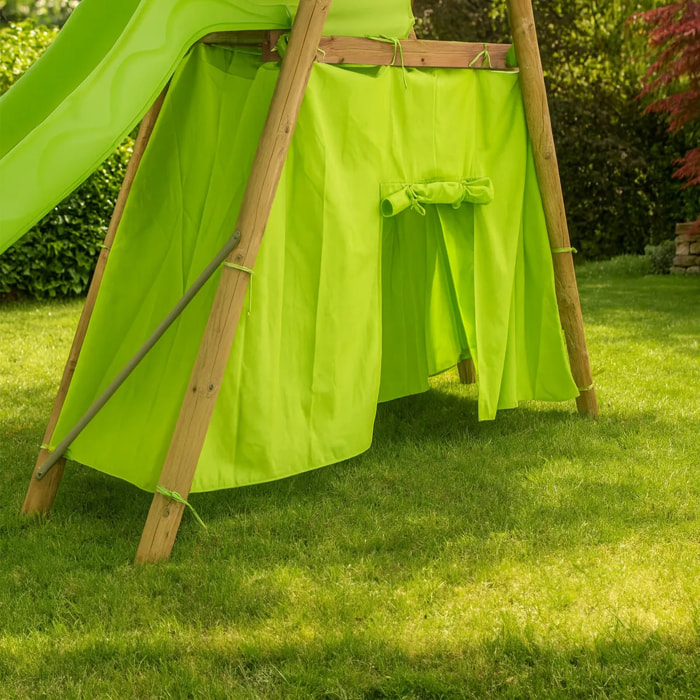 Cabane en toile pour portique bois
