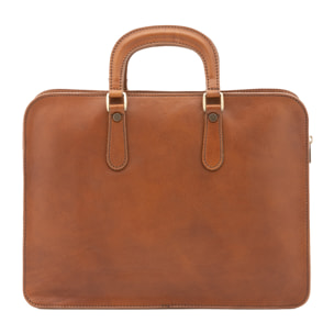 Borsa a mano  unisex In Vera pelle Made in Italy 40x30x8 cm