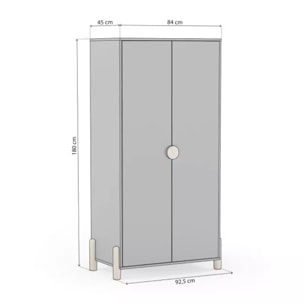 Armario juvenil Misty Dawn Verde Salvia - Oak Soft