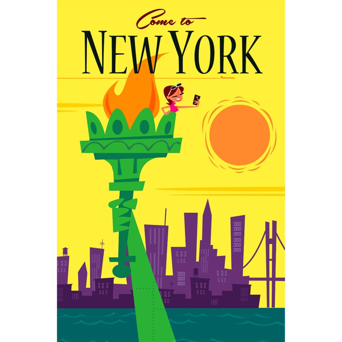Tableau voyage à new york Toile imprimée