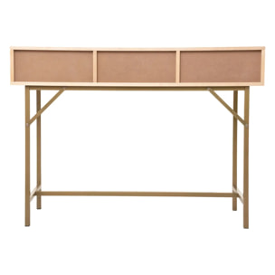 Console 3 tiroirs "Rayo" cannage rotin L110cm