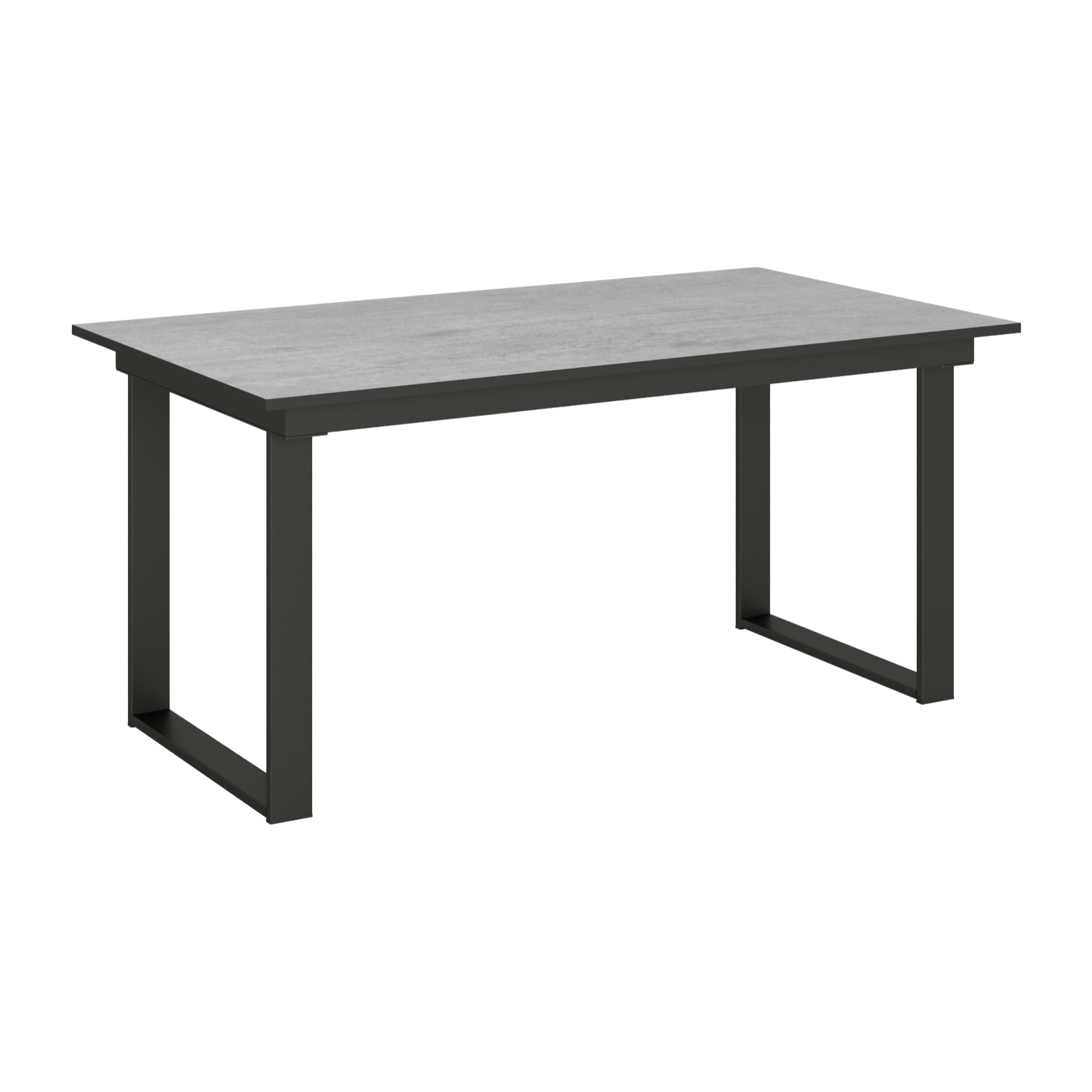 Mesa extensible 90x160/220 cm Bandos Cemento estructura Antracita