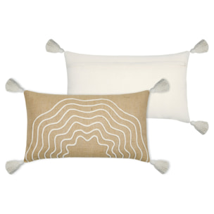 Coussin beige  rectangulaire avec relief - Beige