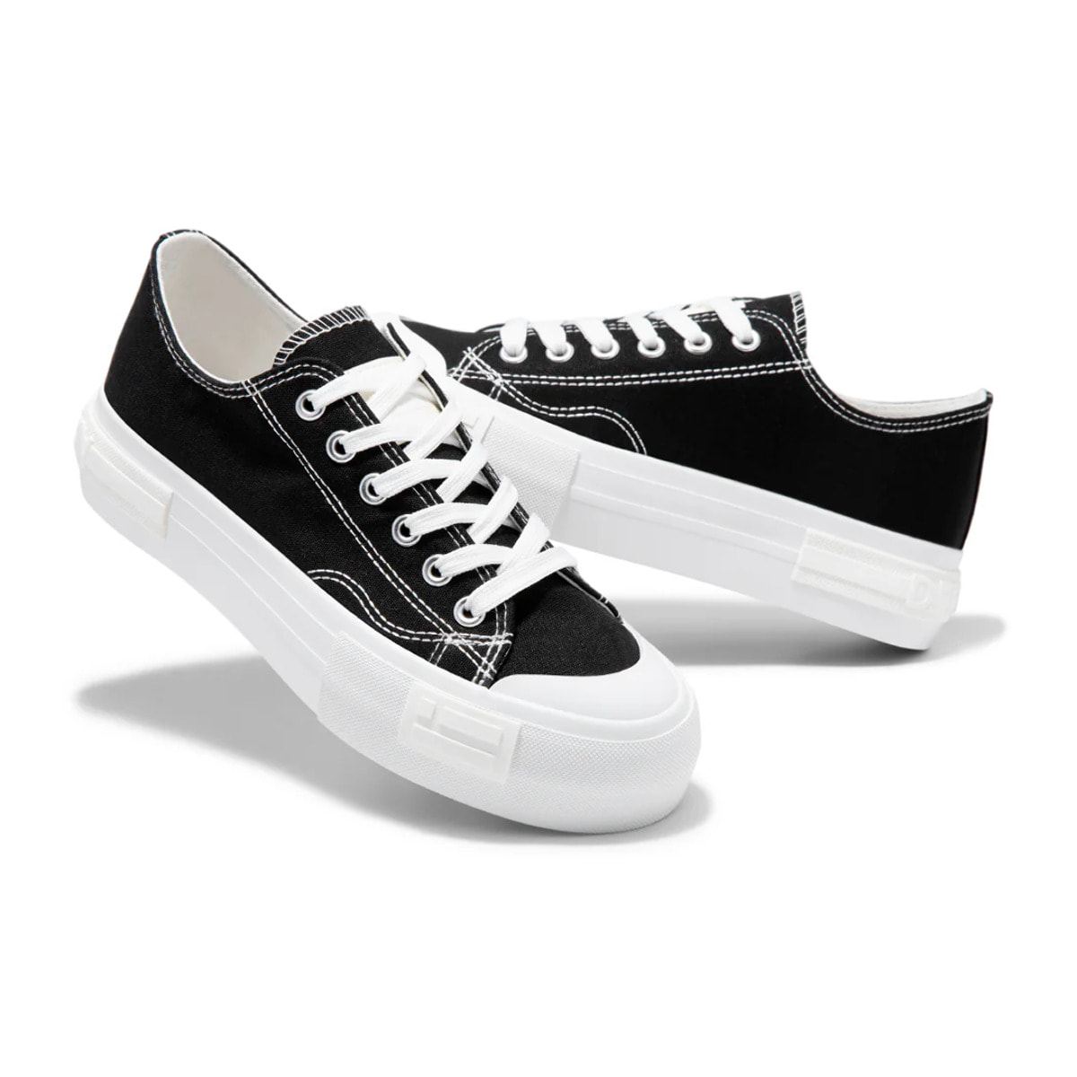 Zapatillas Mujer Casual One Way Low Classic Negro D.Franklin