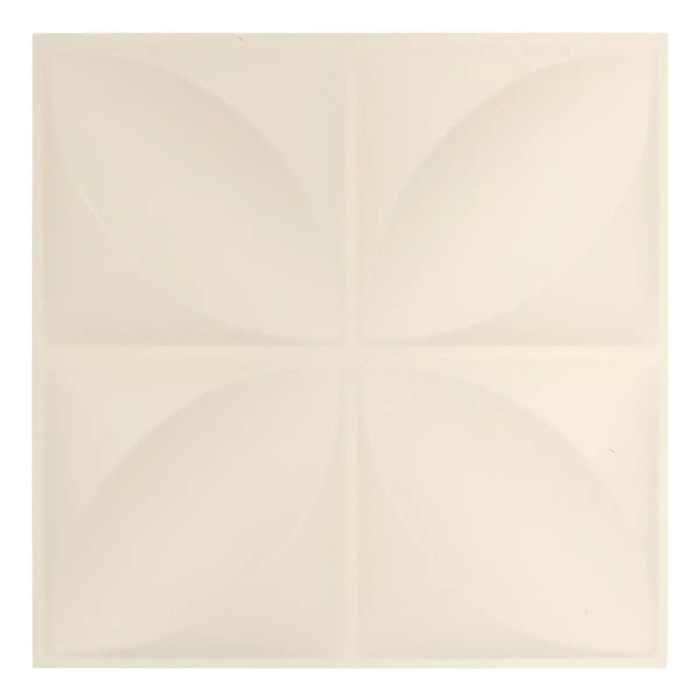 2 stickers muraux Oren fleur 30x30cm blanc