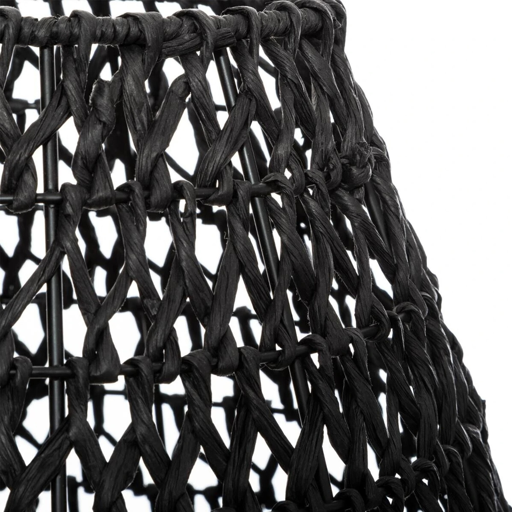 Lámpara de sobremesa metal y papel h35 negro