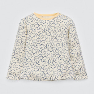 Completo salopette e maglietta a maniche lunghe per neonato Dragon Tale