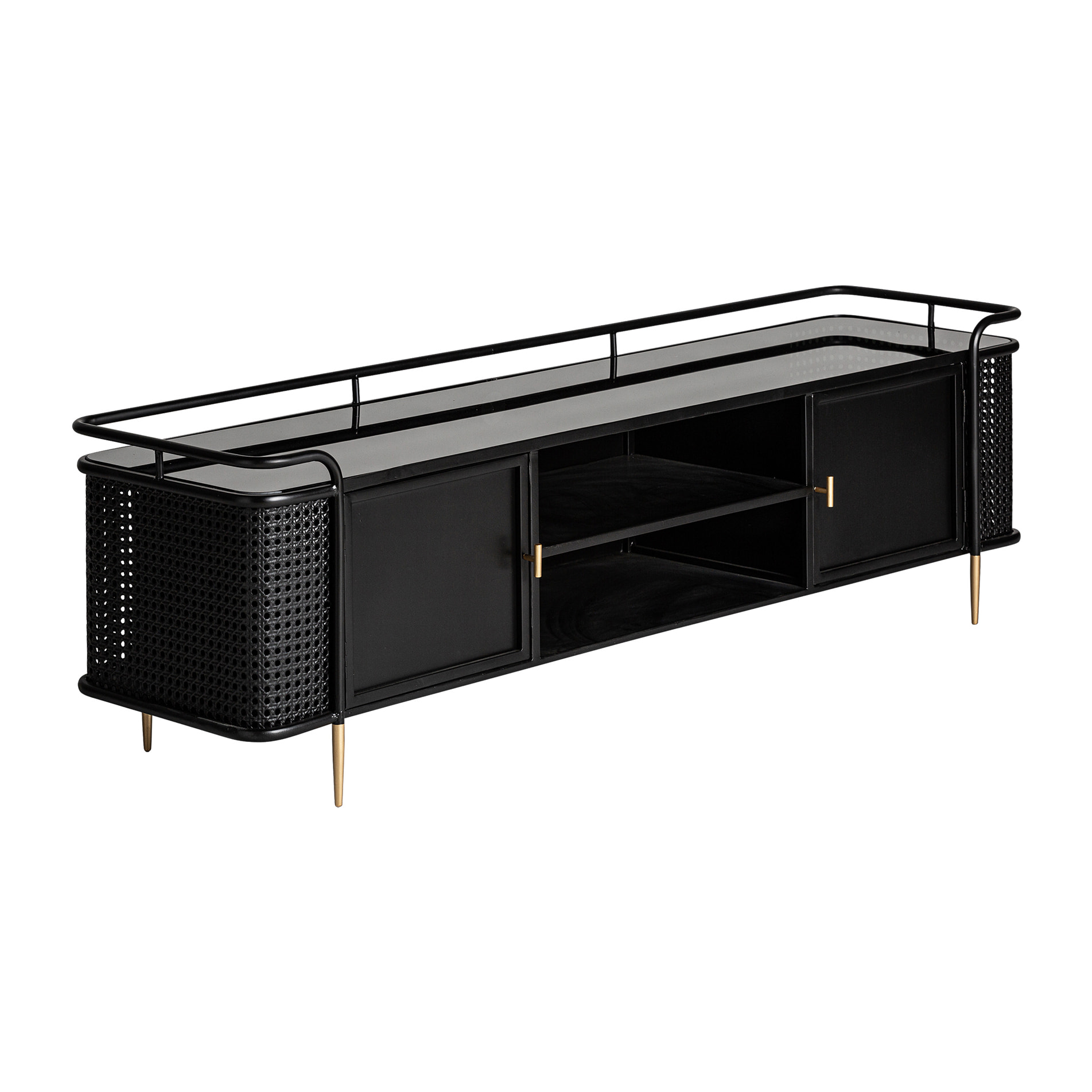 Mueble tv de hierro en color negro