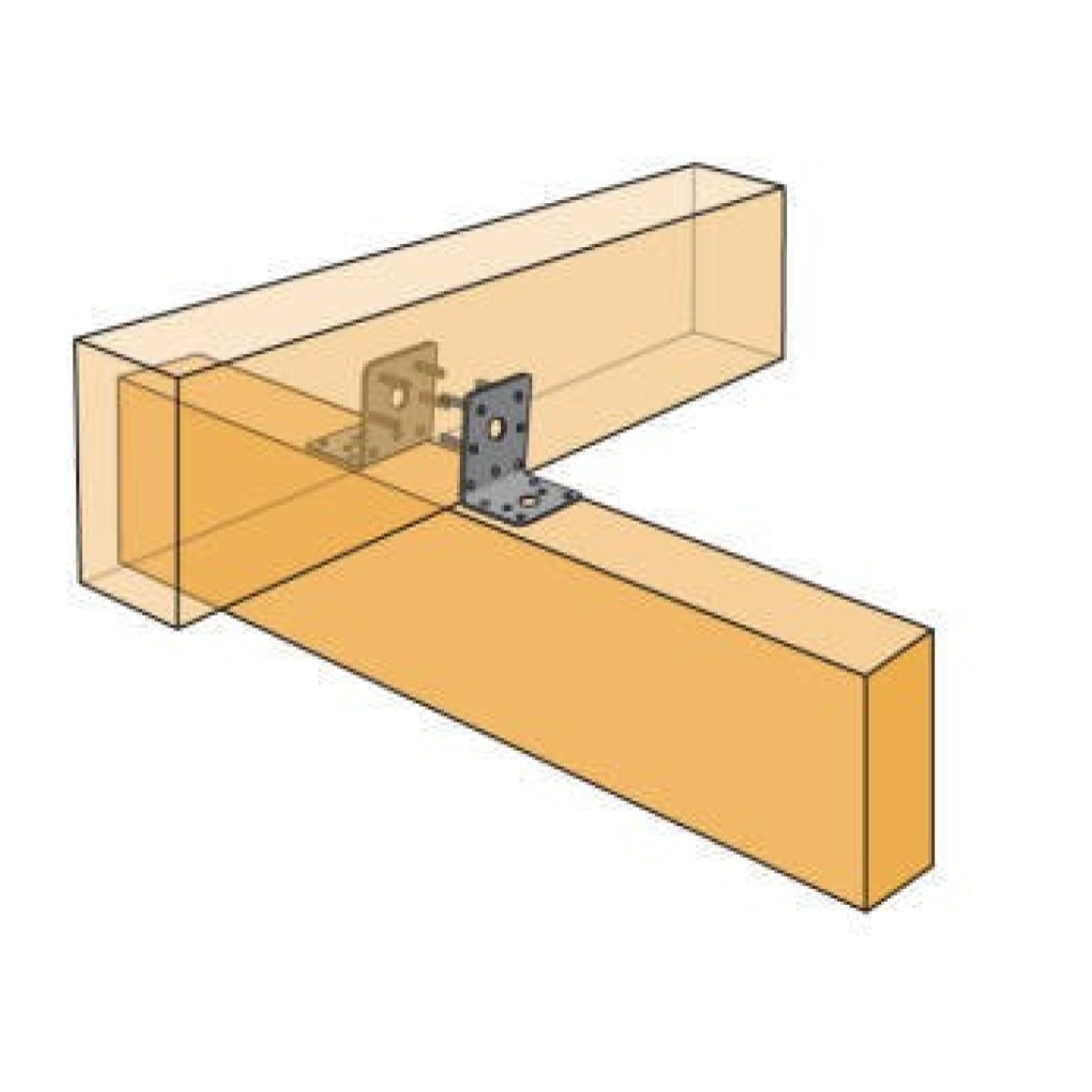 Équerre mixte renforcée EB SIMPSON - A76xB90xC48x3mm - EB/7076