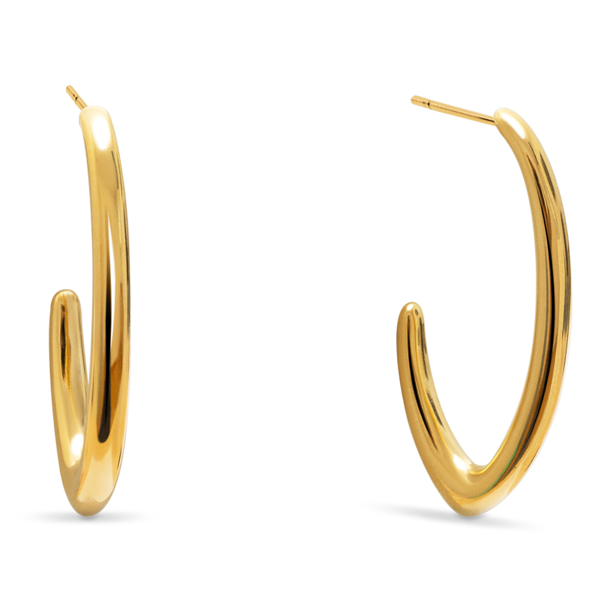 Pendientes Aro Gia Acero Baño Oro