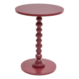 Table d'appoint Alix ronde D.38cm rouge