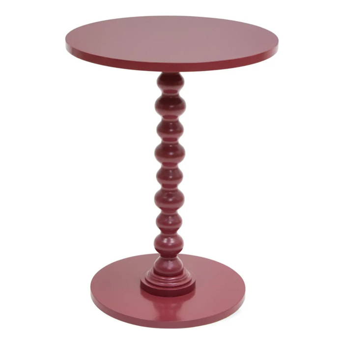 Table d'appoint Alix ronde D.38cm rouge
