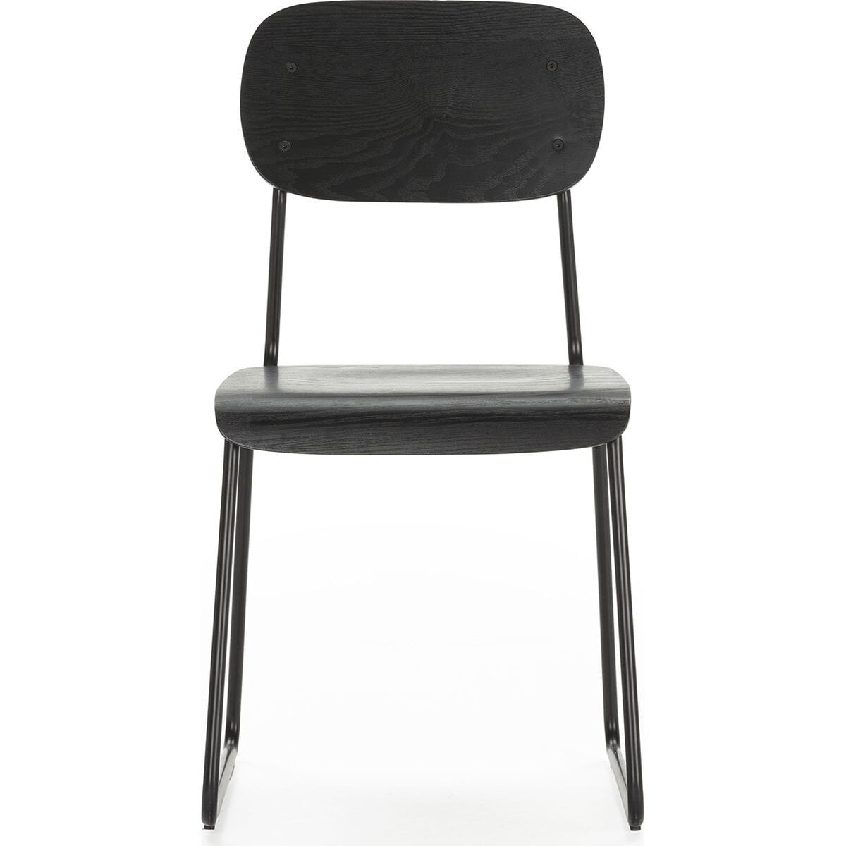 Lot de 2 tabourets de bar effet bois - EKEN
