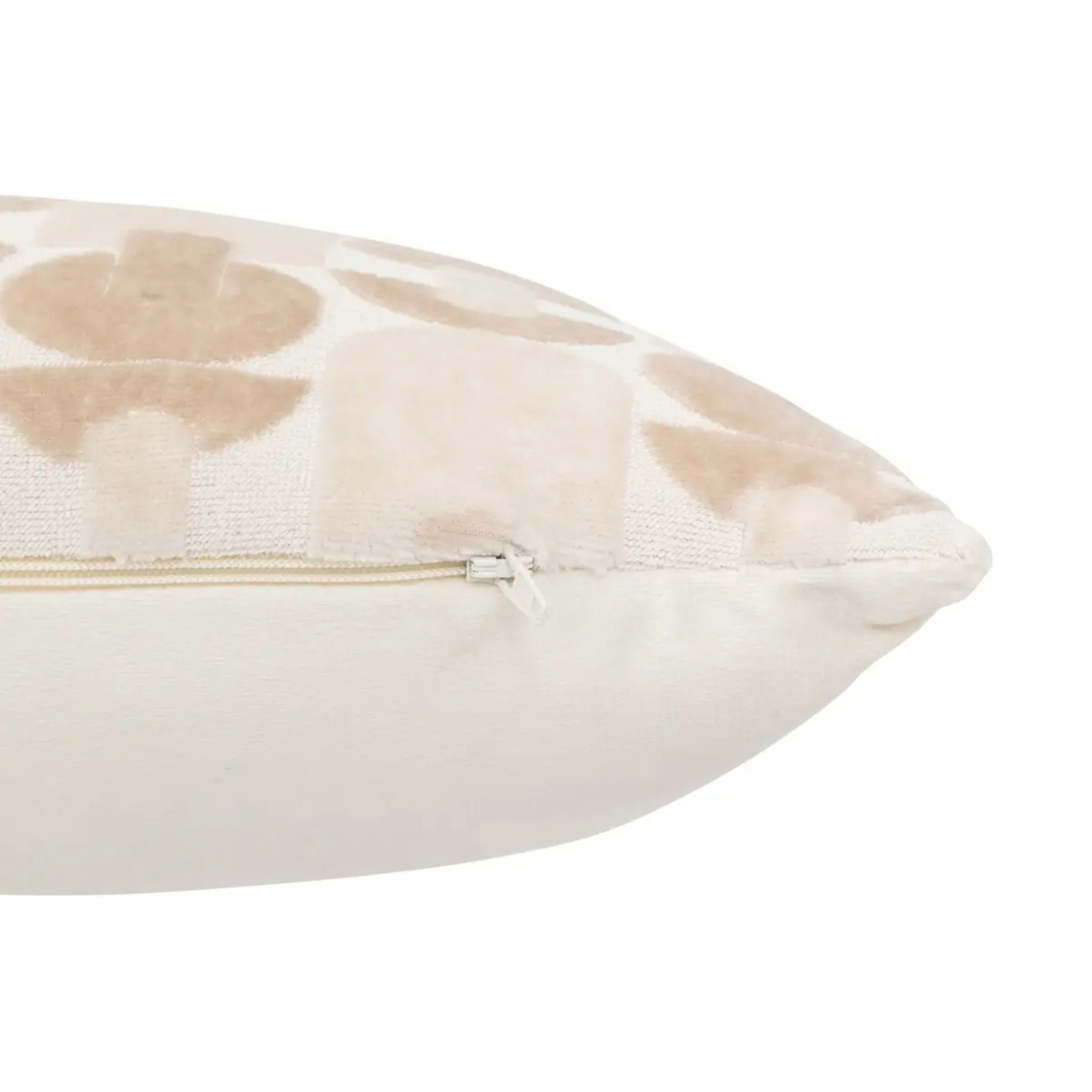 Coussin "Luna" jacquard velours lin 30x50cm