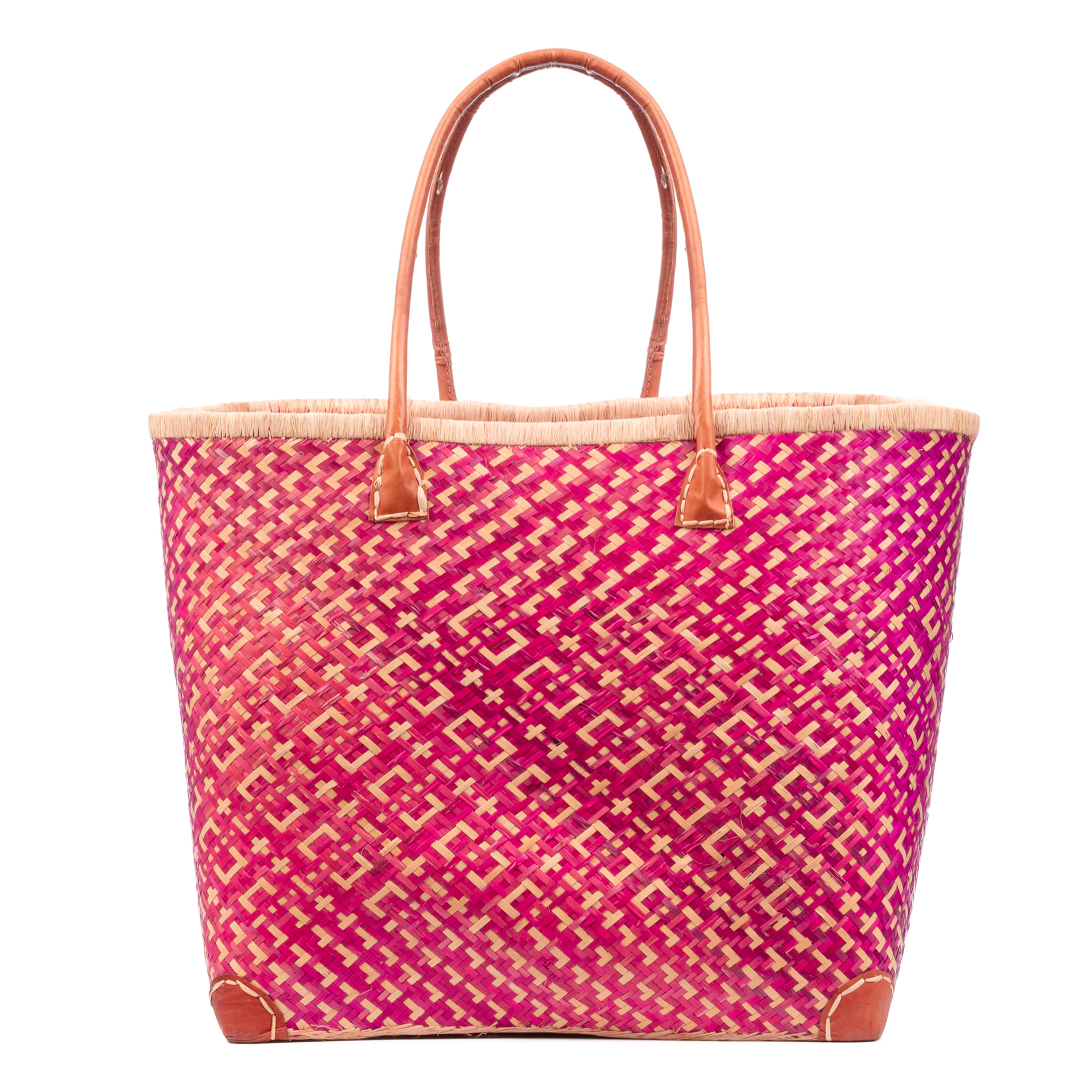 Borsa a spalla Arda donna. Realizzata in paglia con manici in pelle.