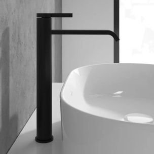 Mitigeur lavabo surélevé Dawn sans tirette Matt Black