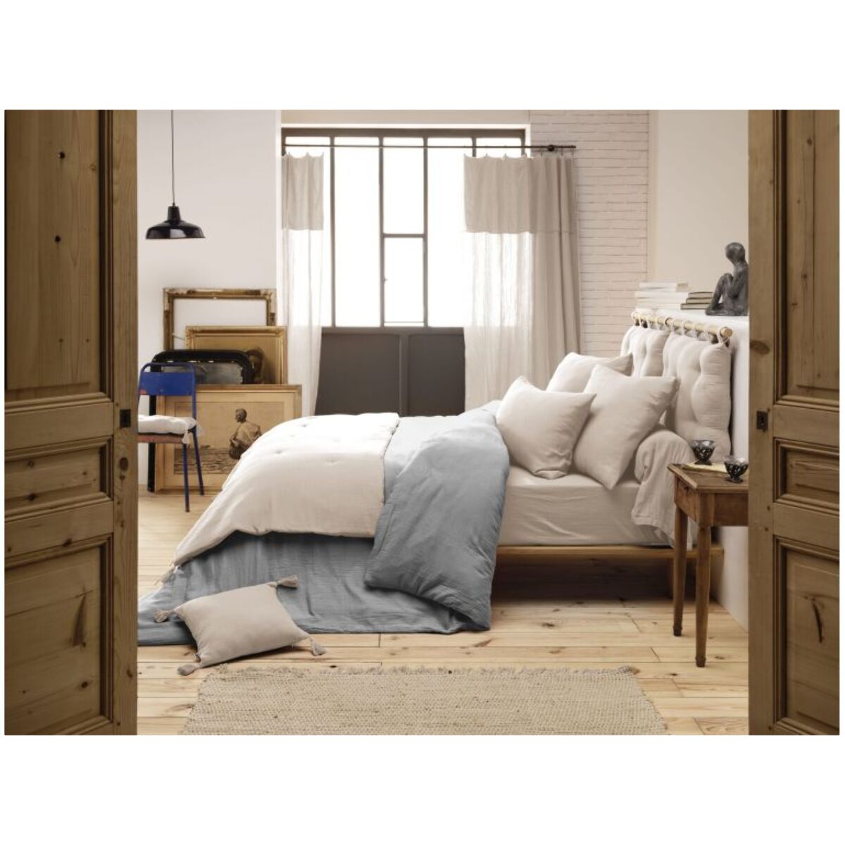 Édredon couvre-lit en gaze de coton 150x150cm - GAIA